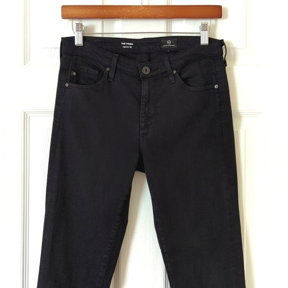 AG Adriano Goldschmied The Prima Mid Rise Cigarette Leg Skinny Jeans Black 26 - Picture 2 of 15